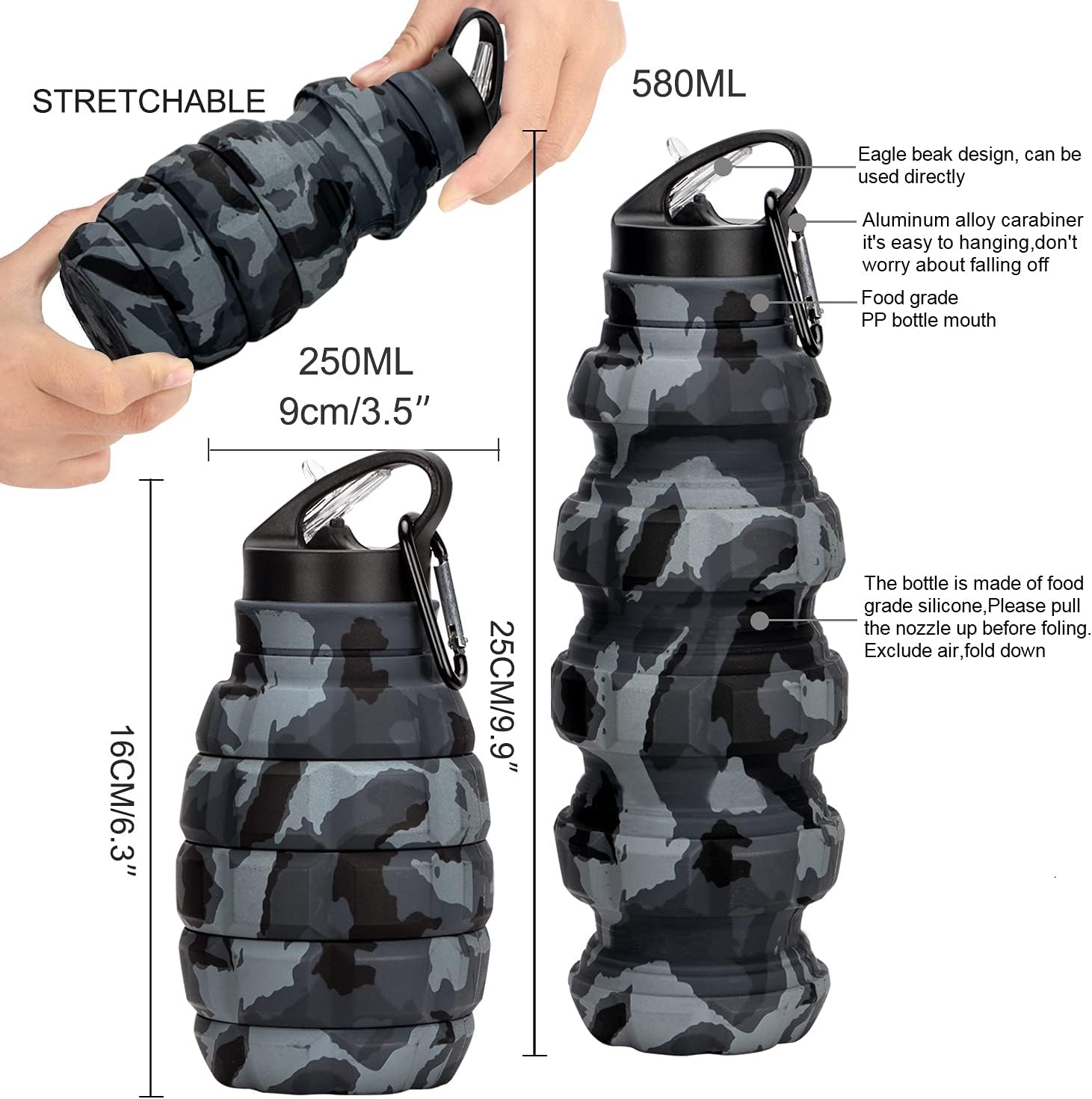 FlexiBottle - Foldable Silicone Travel Cup 575ml