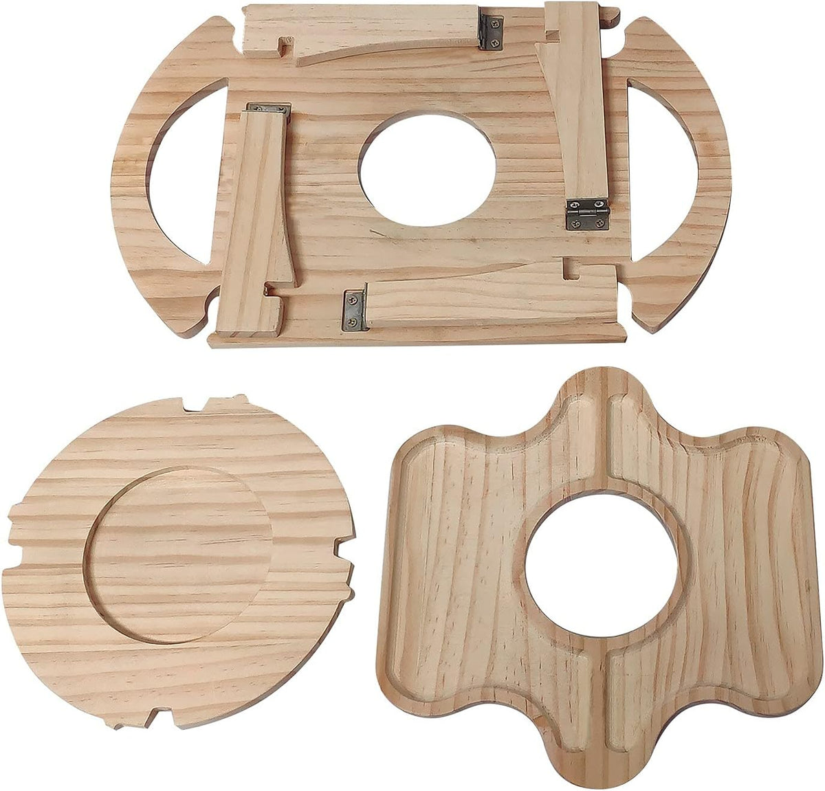 DualServe Rack - Wooden Foldable Fruit and Wine Serving Stand