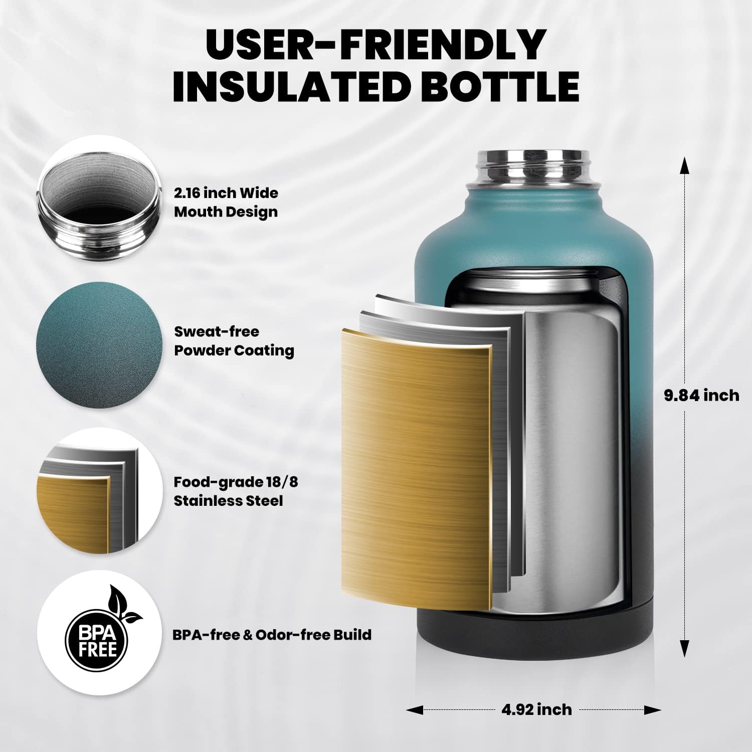 HydraPure - Insulated Bottle with Paracord Handle