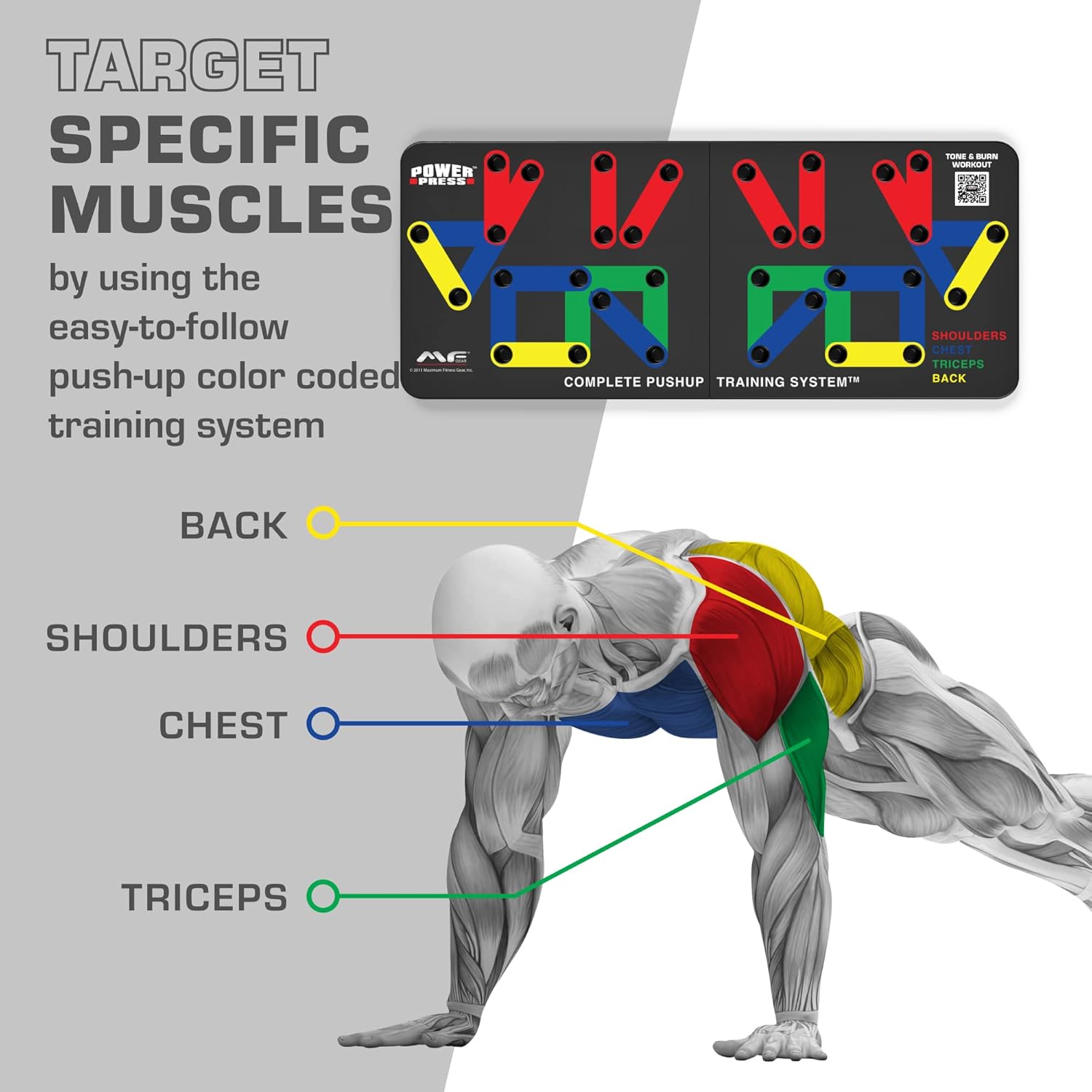 FlexiFit Folding Push-Up Training Board