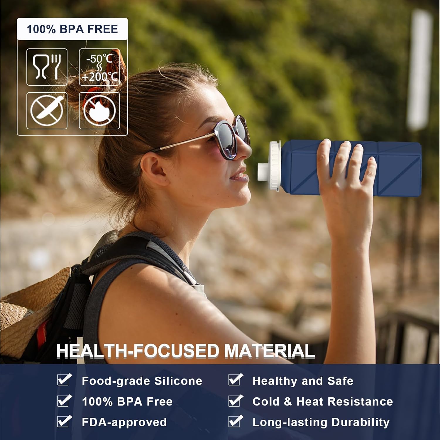 FlexiBottle - Collapsible Silicone Bottle (610ml)