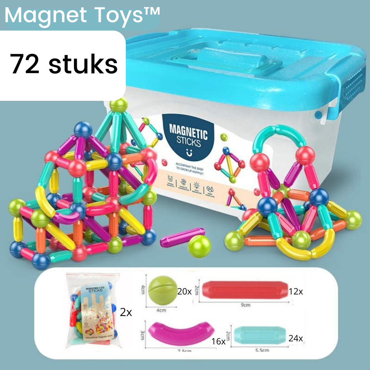 MagnaMaster - Magnetic Building Blocks Set