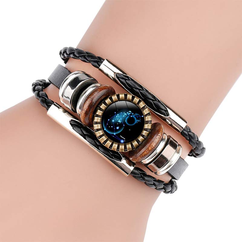 Celestial Charm Bracelet - Retro Zodiac Star Sign Jewelry