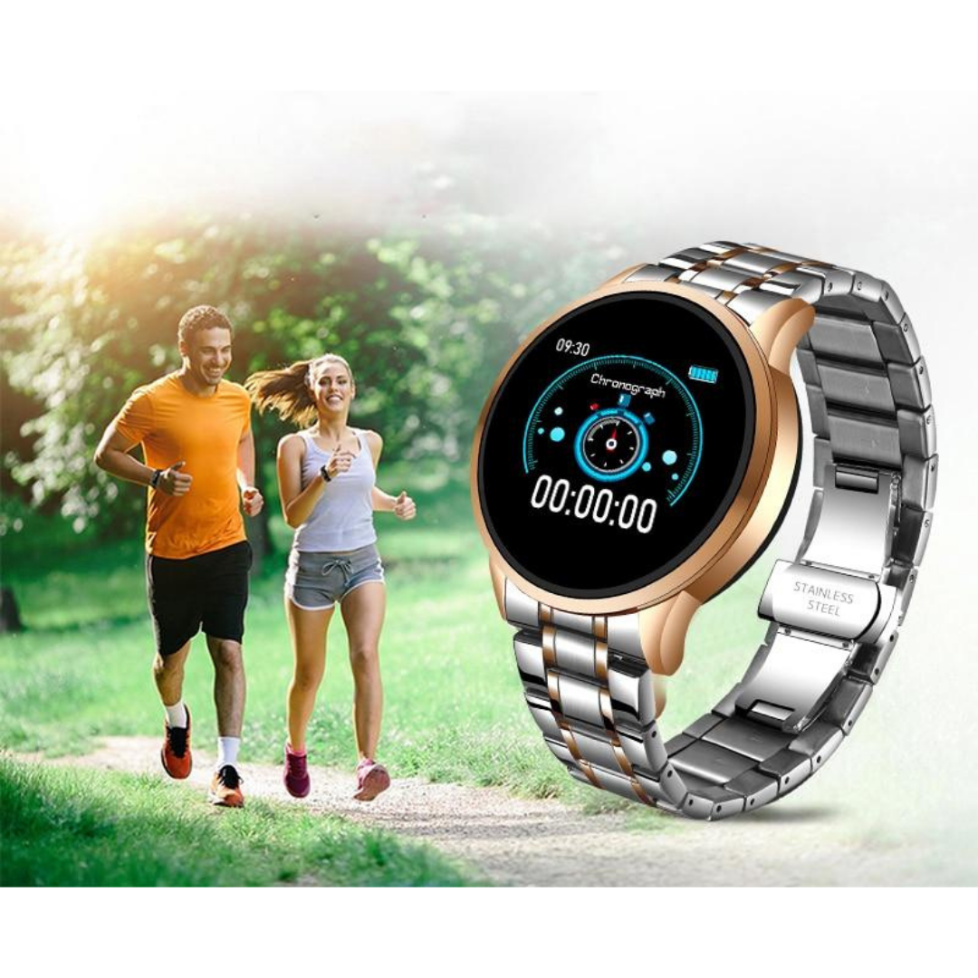 TimelessTrack - Elegant Smartwatch with Health Tracking and Calls