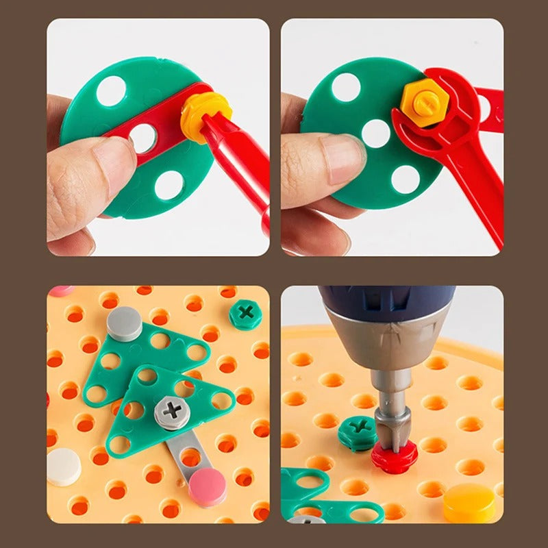 ToolMaster Kids - Creative Building Tool Kit with Mini Drill