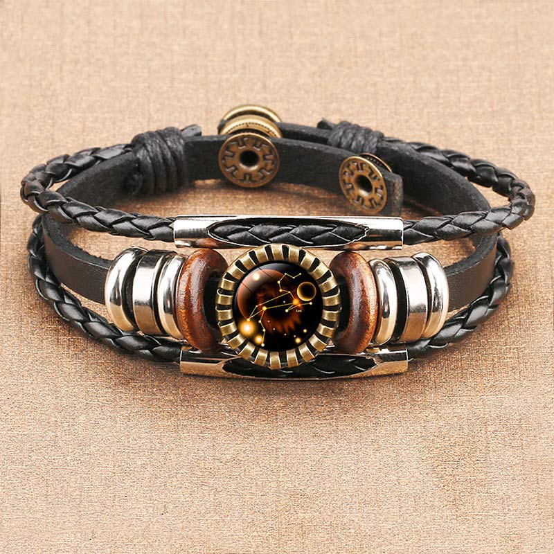 Celestial Charm Bracelet - Retro Zodiac Star Sign Jewelry