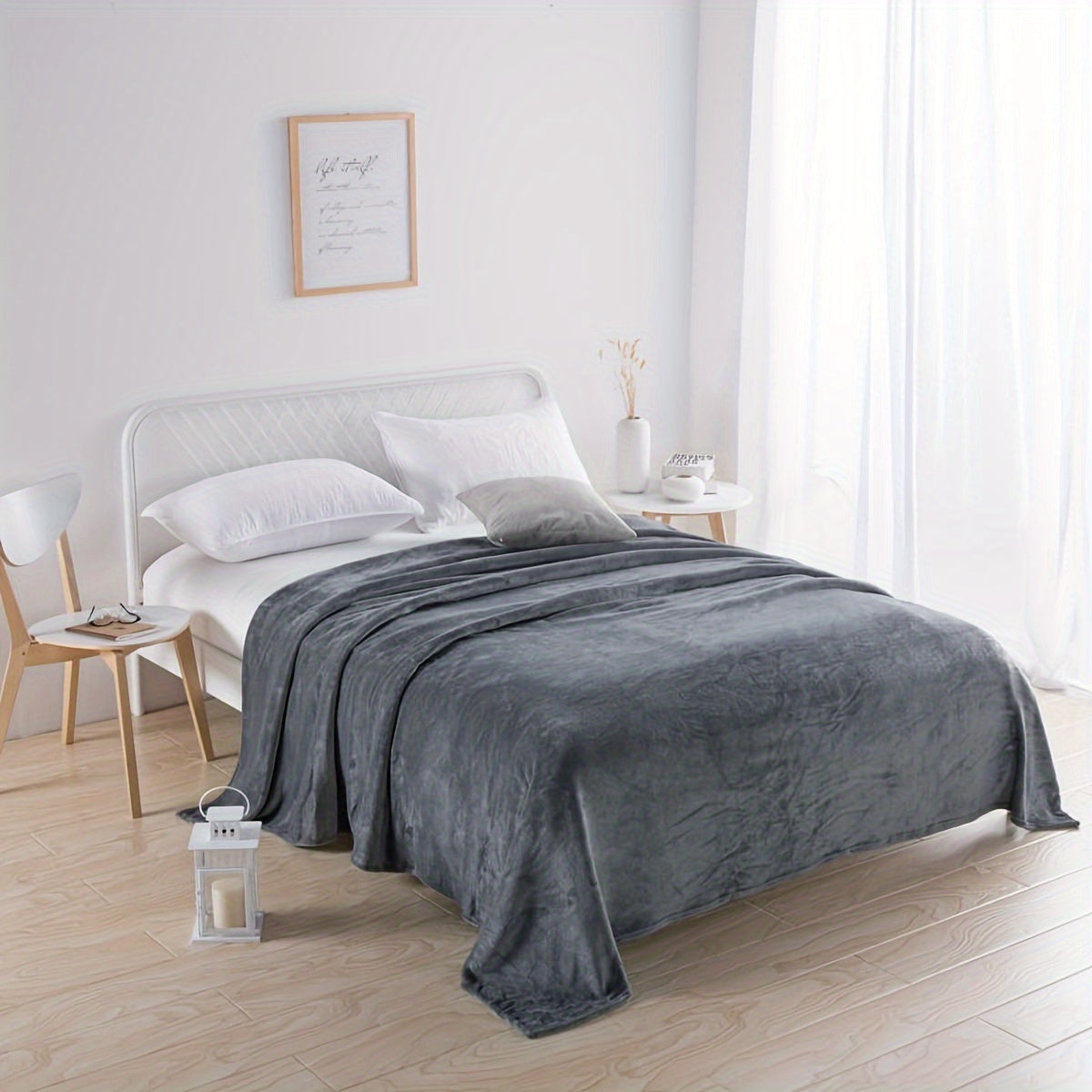 Grey Flannel Blanket - All-Season Luxury