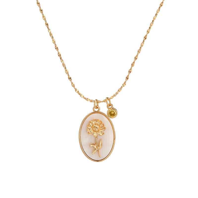 Aurora - Birthstone & Birth Flower Necklace for Women