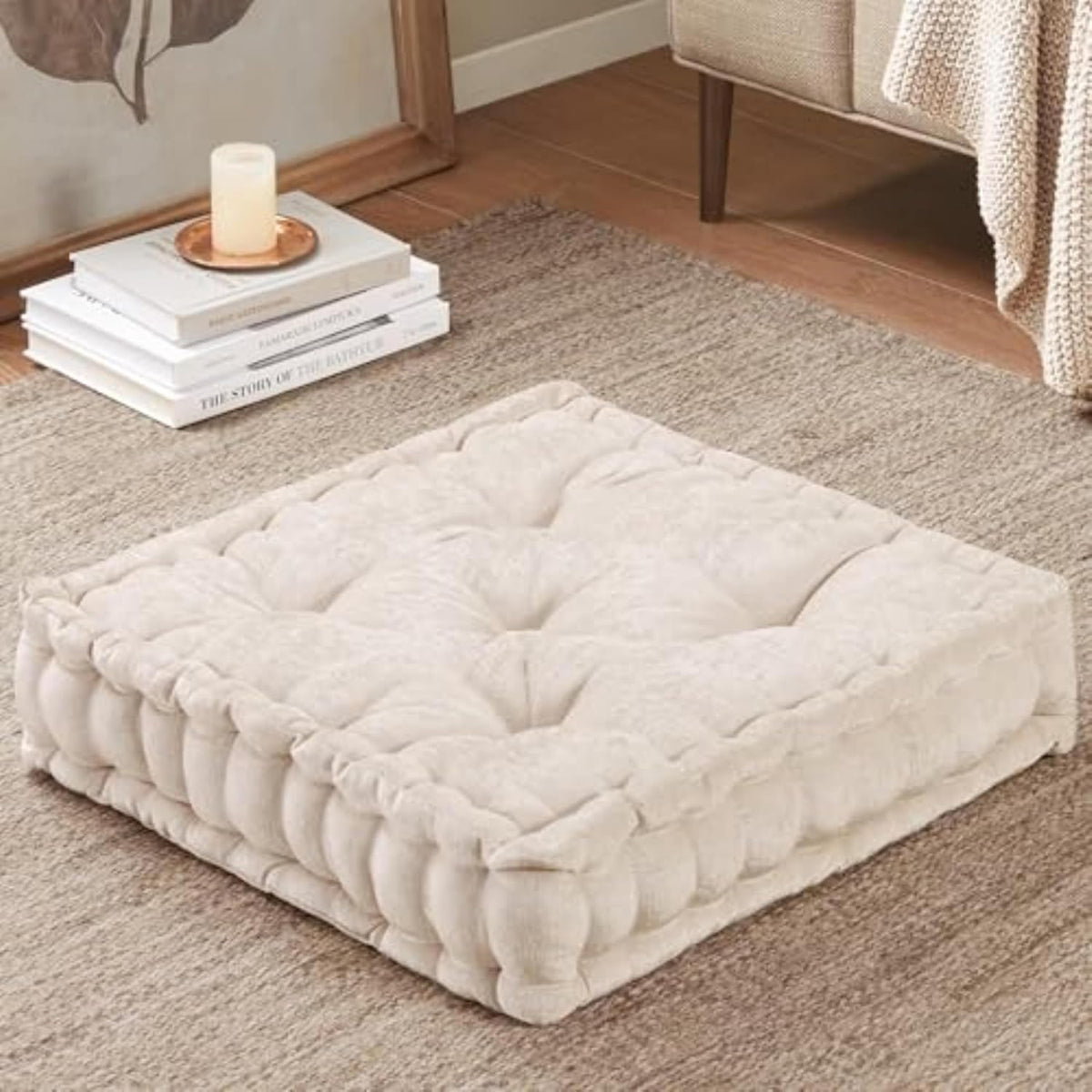 ZenComfort - Plush Chenille Floor Meditation Cushion