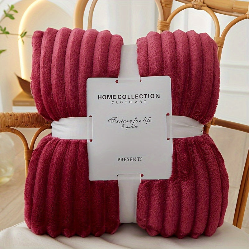 Flannel Polyester Blanket - Comfort & Warmth