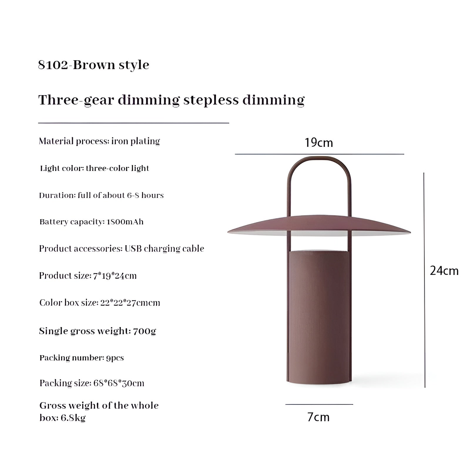 Waterproof Garden Lamp - Rechargeable Outdoor Light