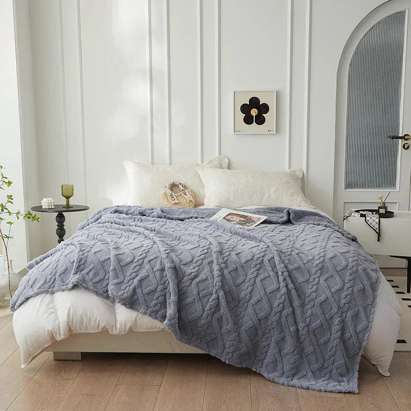 CozyLuxe - Luxe Lambswool Blanket for the Bedroom