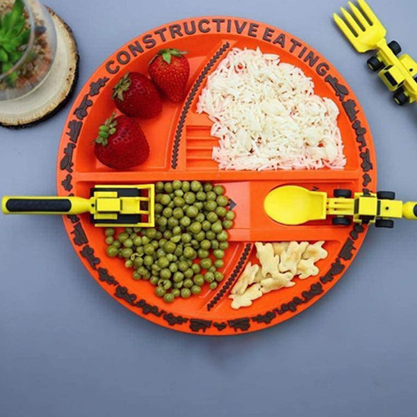 ConstructoFork Fun Bulldozer Kids Cutlery Set