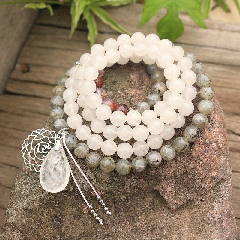Seraphine Mala - Labradorite, Jade & Amethyst Beads