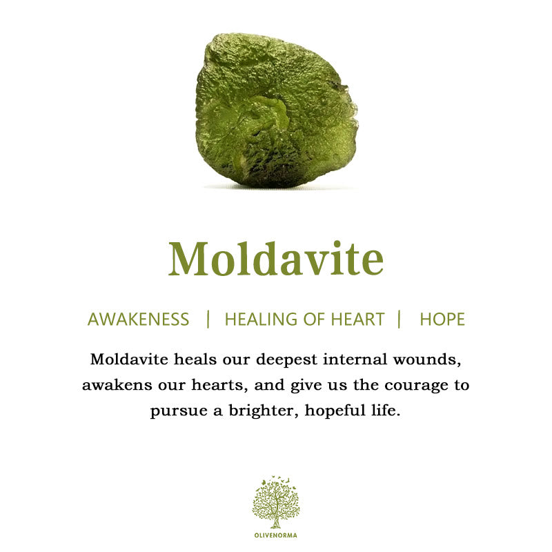 Alina Green Moldavite Pendant Necklace - Purifying Crystal for Spiritual Growth