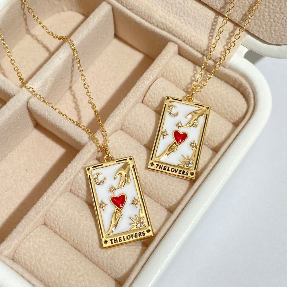 Amara - Tarot Drop Pendant Necklace with Zirconia for Women