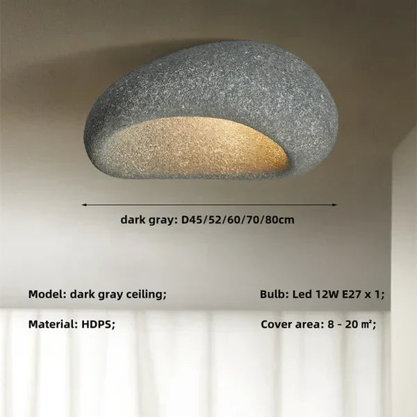 SereneAura - Natural Wabi-Sabi Ceiling Light