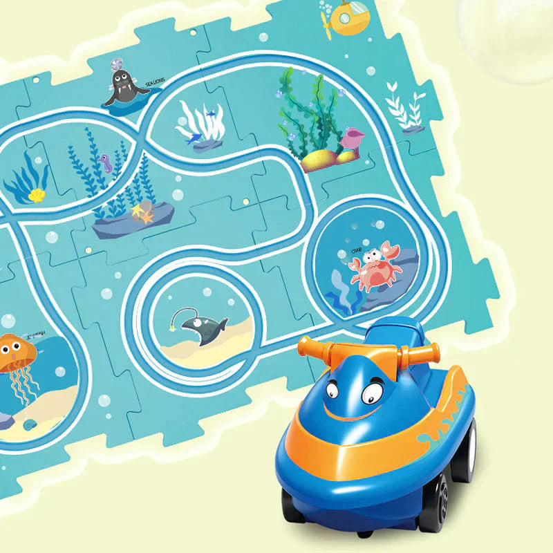 CreativeTrack Puzzle - Build-Your-Own Race Track Toy for Kids