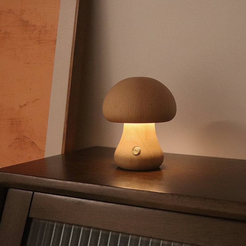 Mushroomlight - Wireless Wooden LED Night Light