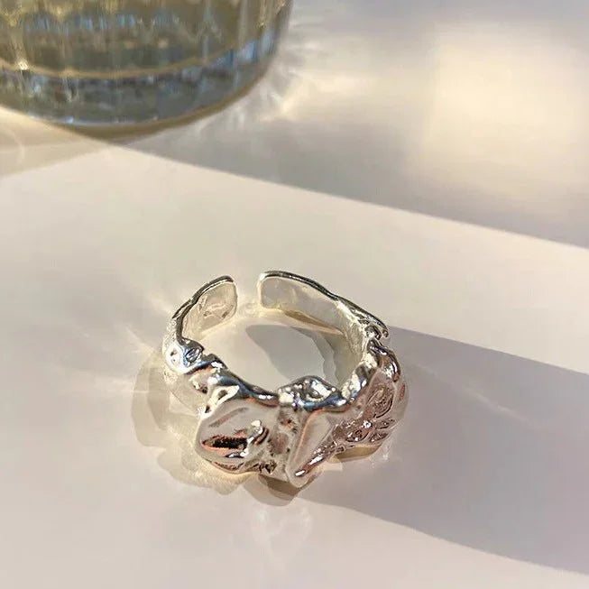Arden - Lava Texture Minimalist Ring