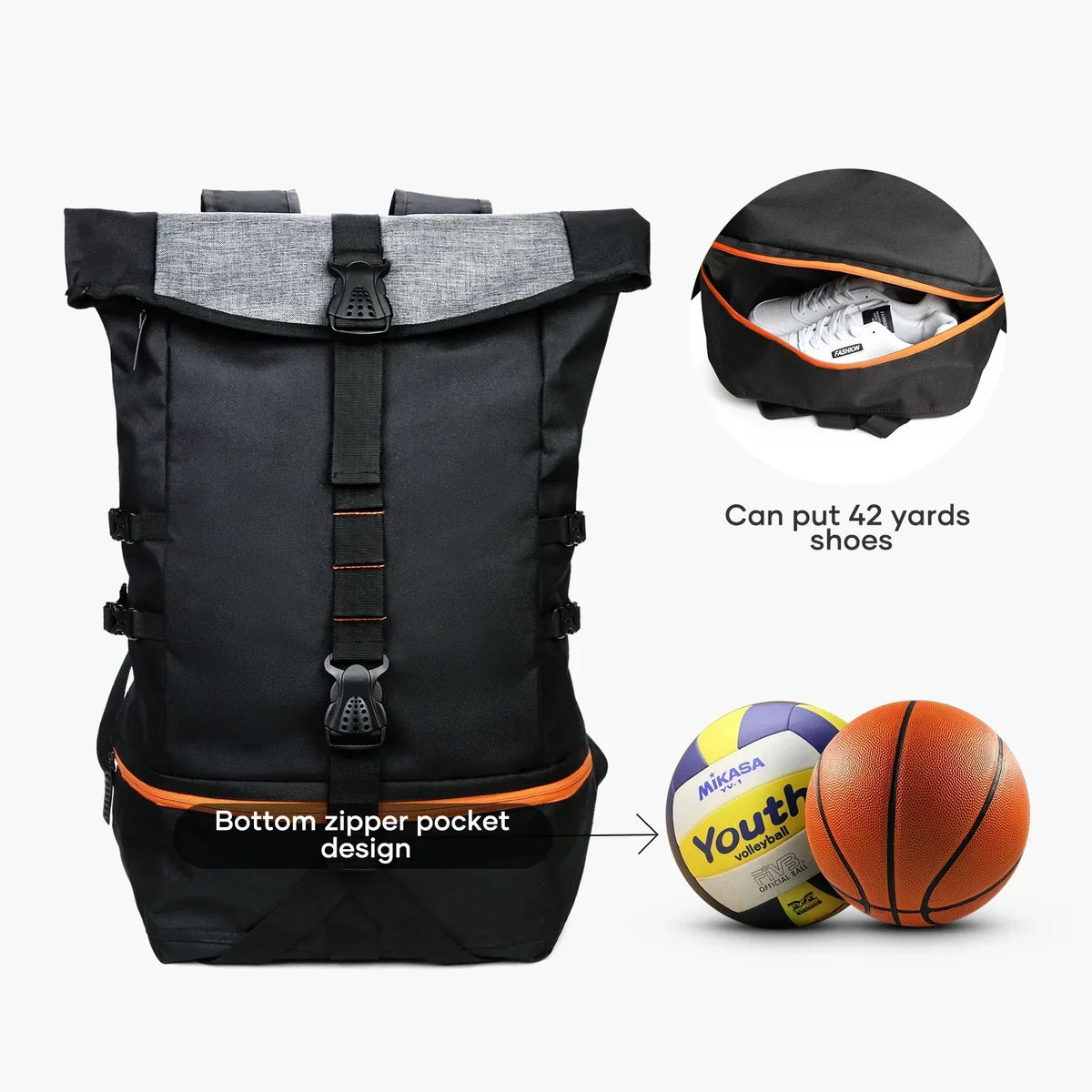 SportsPro 35L Backpack - Versatile Sports and Travel Rucksack