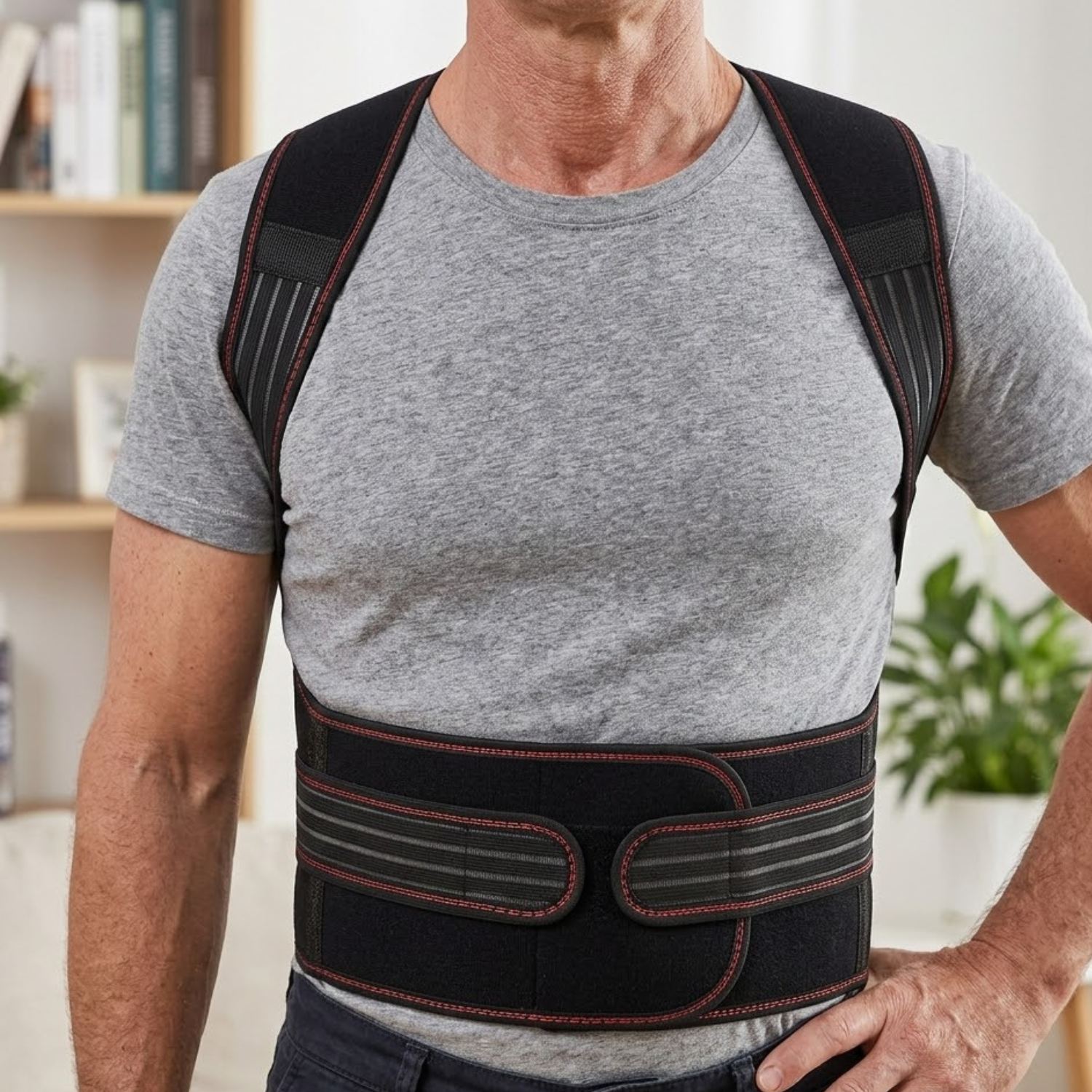 Adjustable Heated Neck and Shoulder Support - Ergonomic Pain Relief with Magnetic Therapy 1