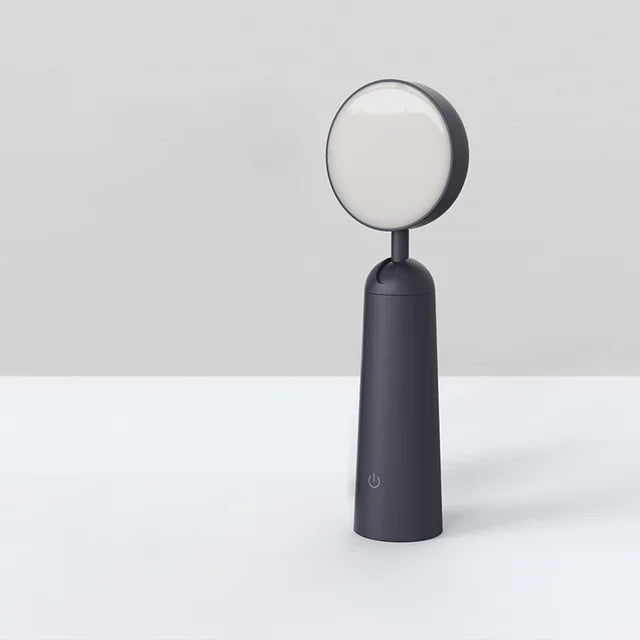 Modern Black Table Lamp with Gold Accents