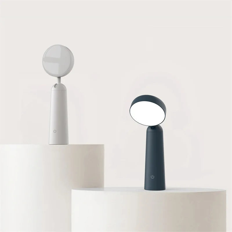 Modern Black Table Lamp with Gold Accents