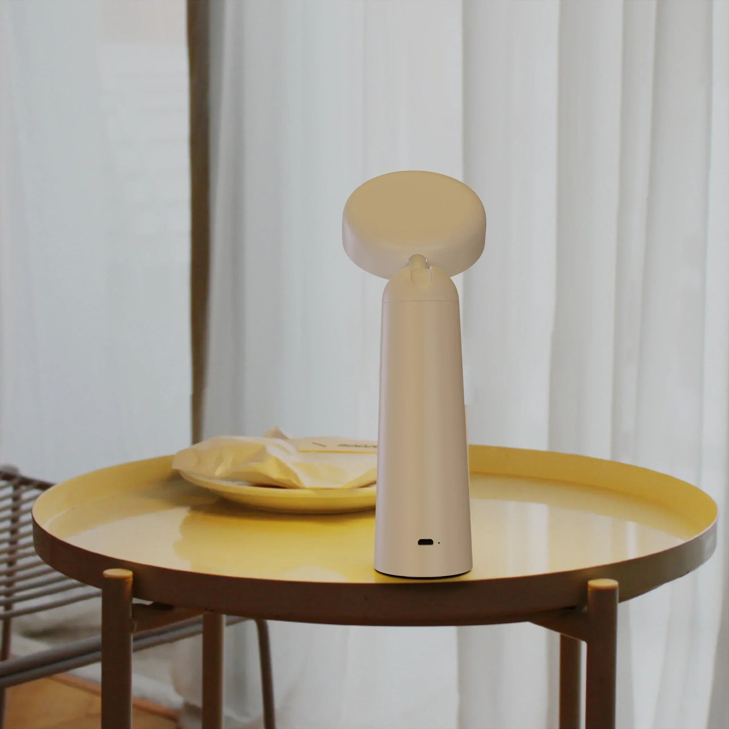 Modern Black Table Lamp with Gold Accents