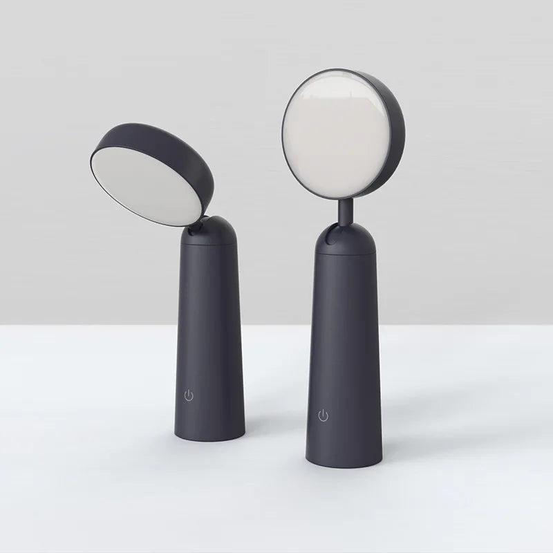 Modern Black Table Lamp with Gold Accents