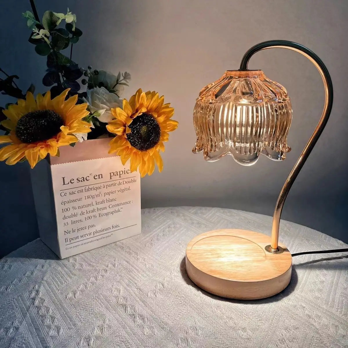 AntiqueAura Retro Night Lamp - Vintage Bedside Light
