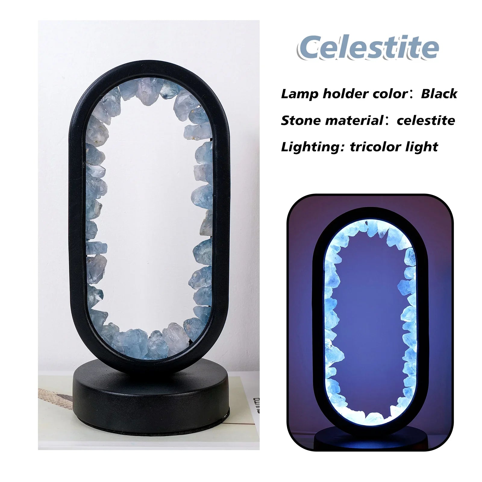 AmethystGlow | Serene Handcrafted Natural Crystal Table Lamp for Bedroom 2