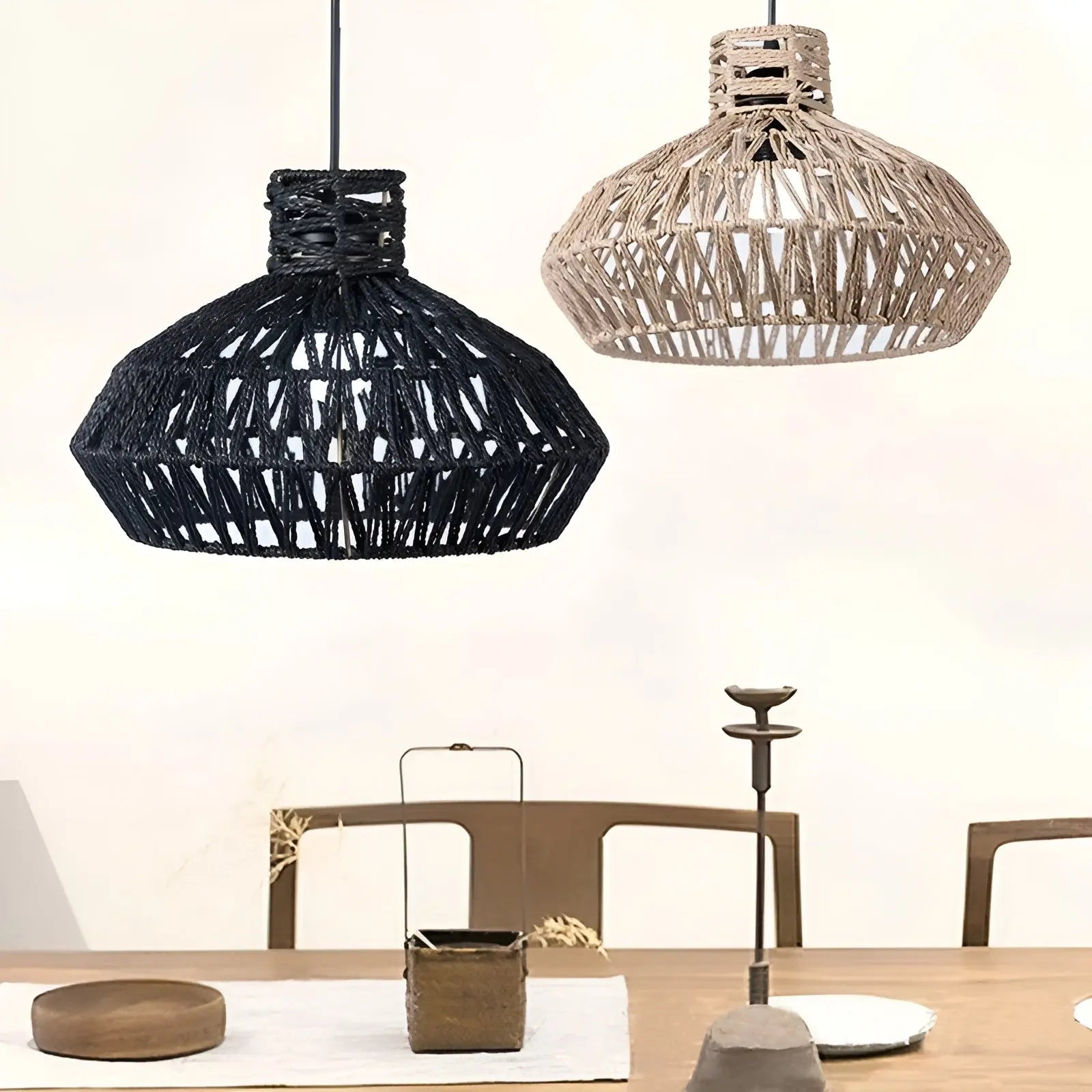 Vintage Rattan Pendant Lamp - Vintage Rattan Hanging Light