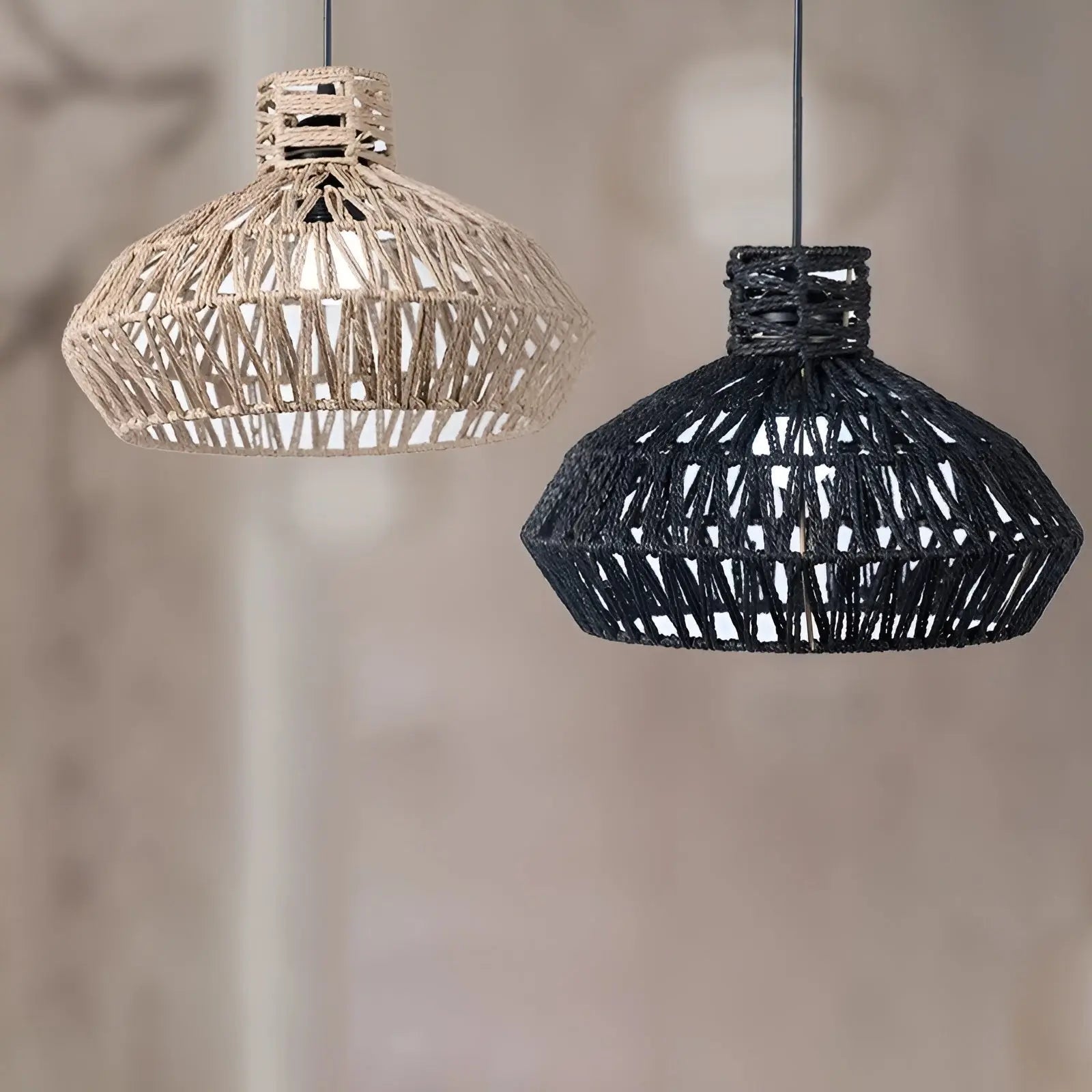 Vintage Rattan Pendant Lamp - Vintage Rattan Hanging Light