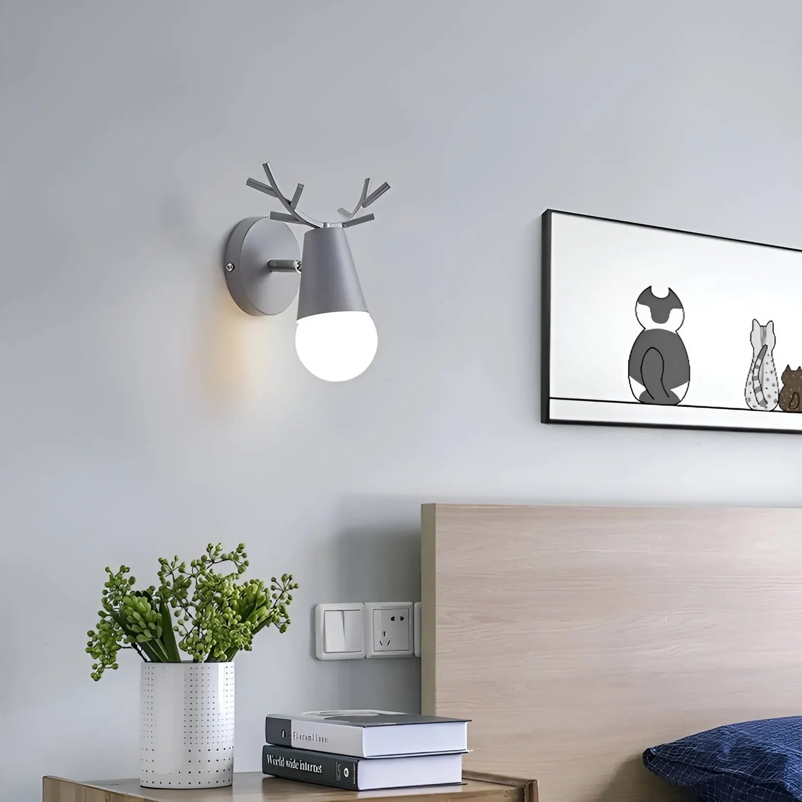 Nordic Glow Antler LED Wall Lamp - Antler Wall Sconce