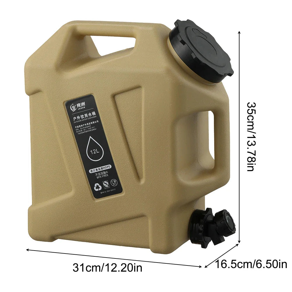 AquaTrek | 12L Portable Water Tank with Removable Faucet | Durable Design for Outdoor Hydration 0