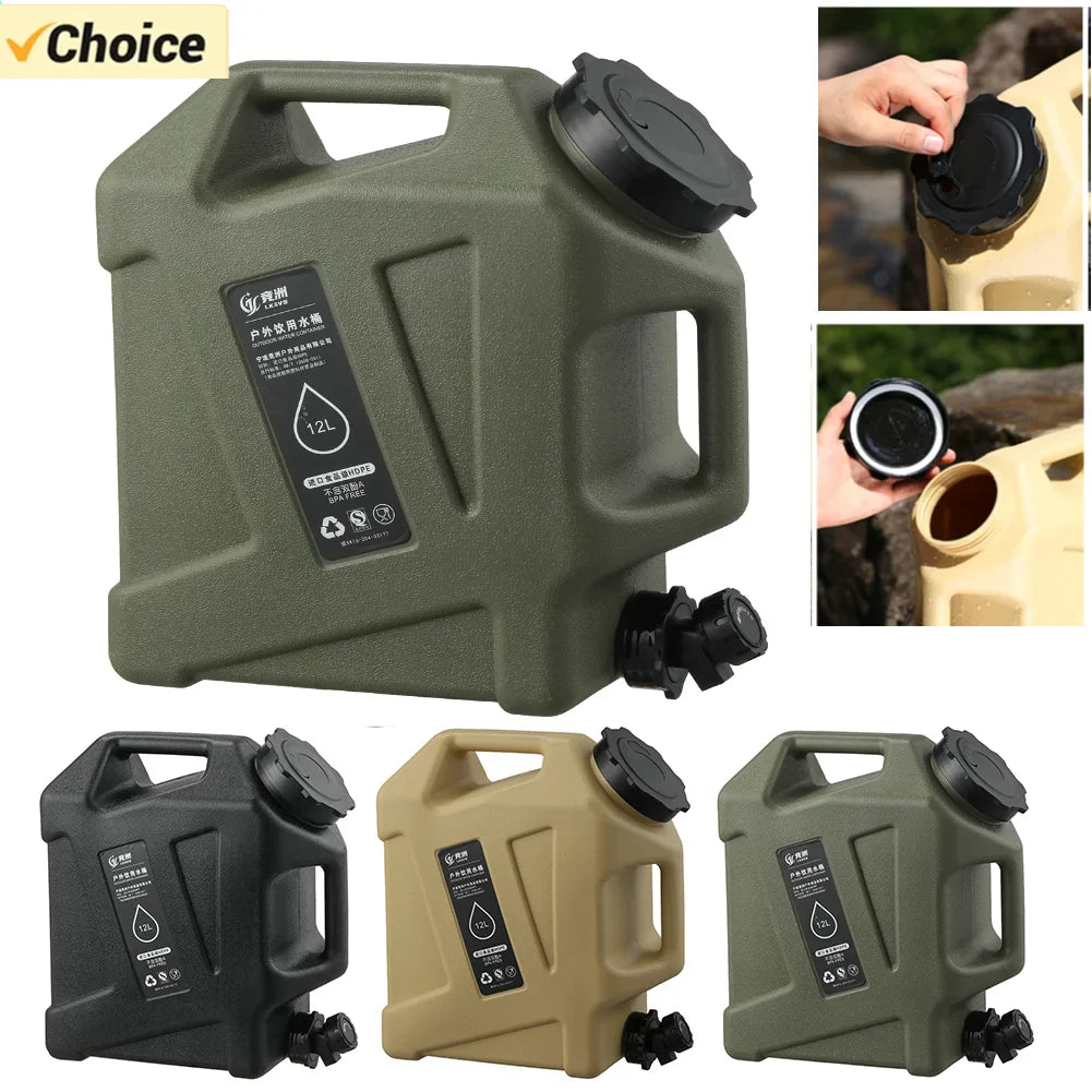 AquaTrek | 12L Portable Water Tank with Removable Faucet | Durable Design for Outdoor Hydration 1