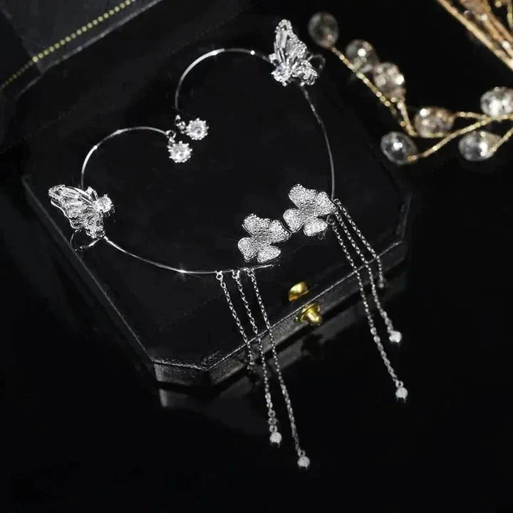 Butterfly Ear Cuffs - Non-Pierced Earrings in Gold and Silver