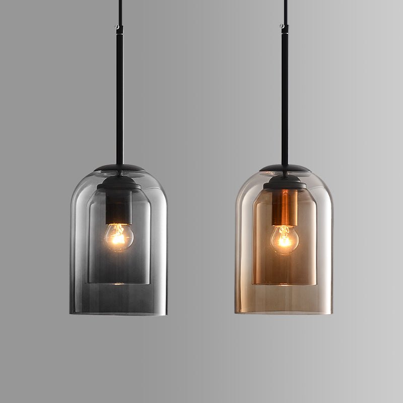 AuraGlass | Double Glass Pendant Light with Adjustable Height | Elegant Kitchen Pendant Lighting for Atmospheric Glow 1