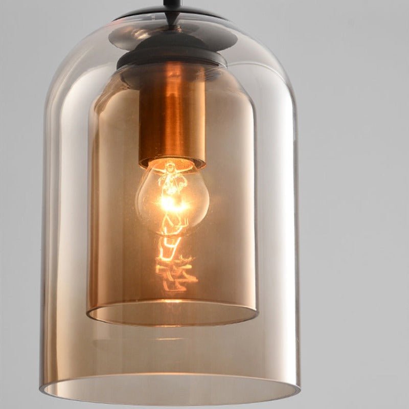 AuraGlass | Double Glass Pendant Light with Adjustable Height | Elegant Kitchen Pendant Lighting for Atmospheric Glow 8