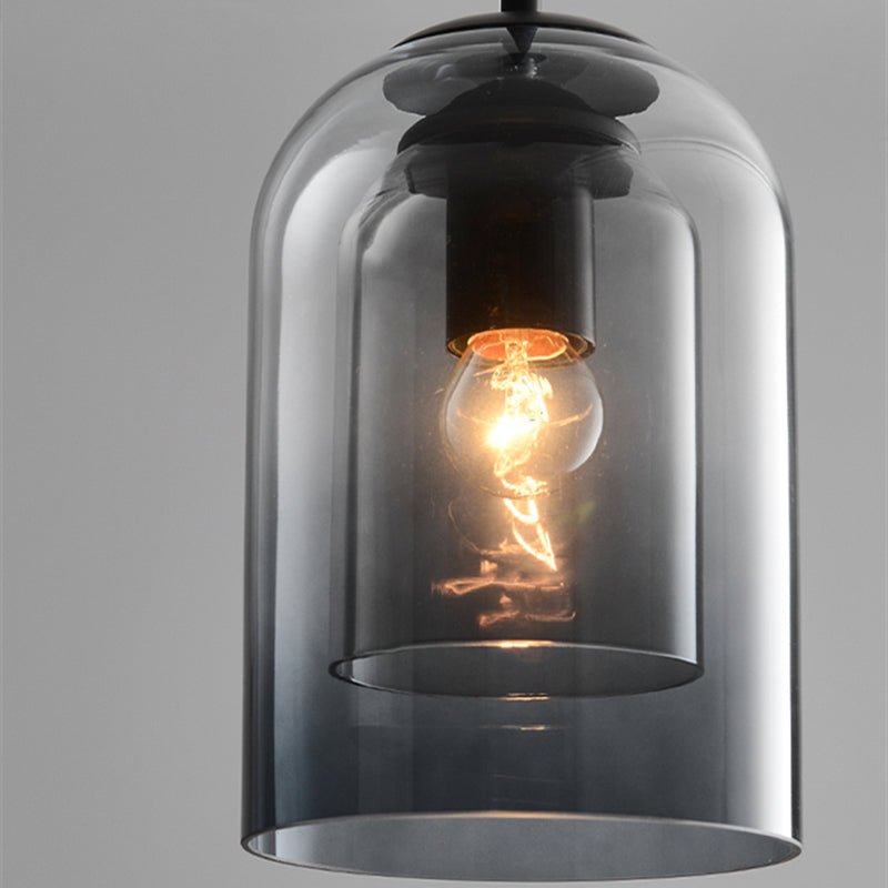 AuraGlass | Double Glass Pendant Light with Adjustable Height | Stylish Kitchen Pendant Lighting for Elegant Interiors 7