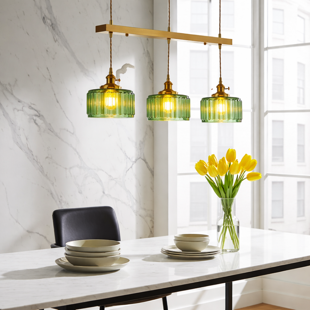 AureviaCrystal | Vintage Elegant Glass Pendant Lighting Fixture3