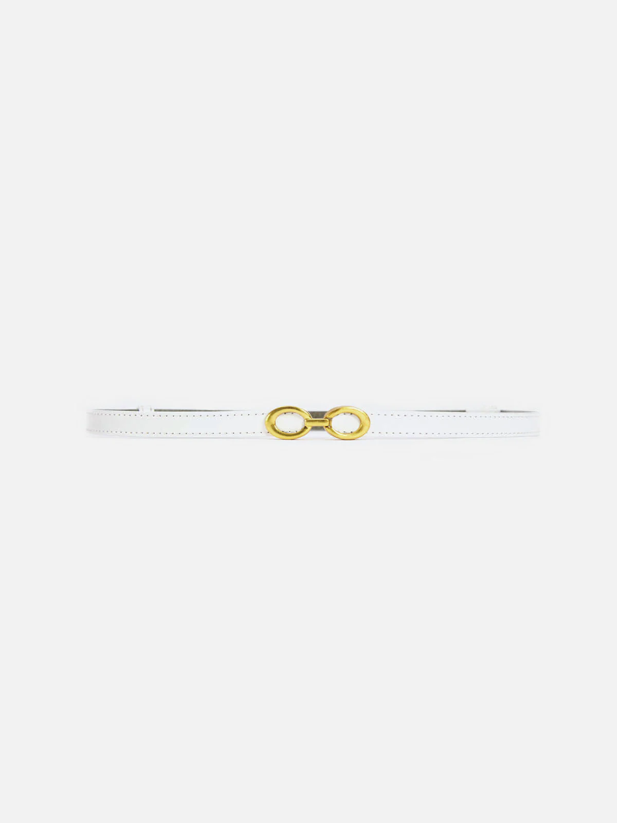 LuxeRing Belt - Elegant Leather Belt with Gold Ring Buckle for Women