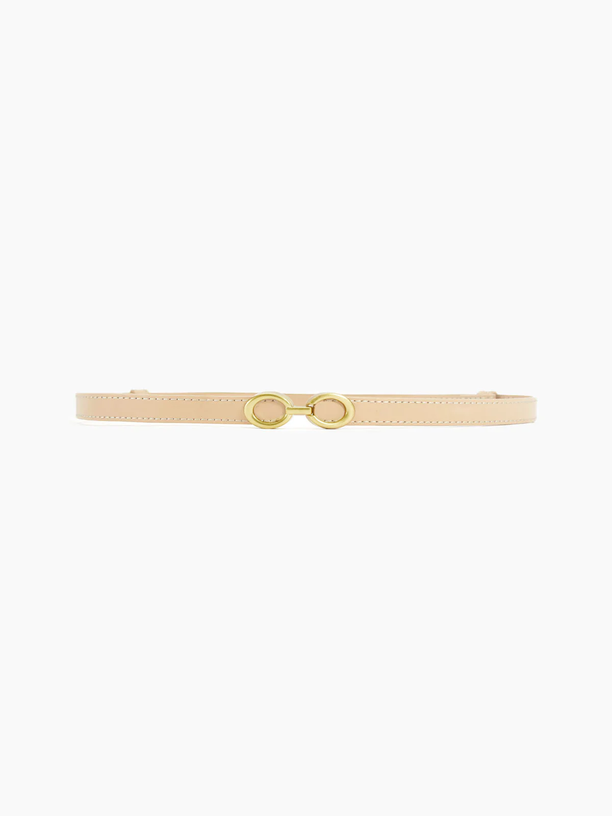 LuxeRing Belt - Elegant Leather Belt with Gold Ring Buckle for Women