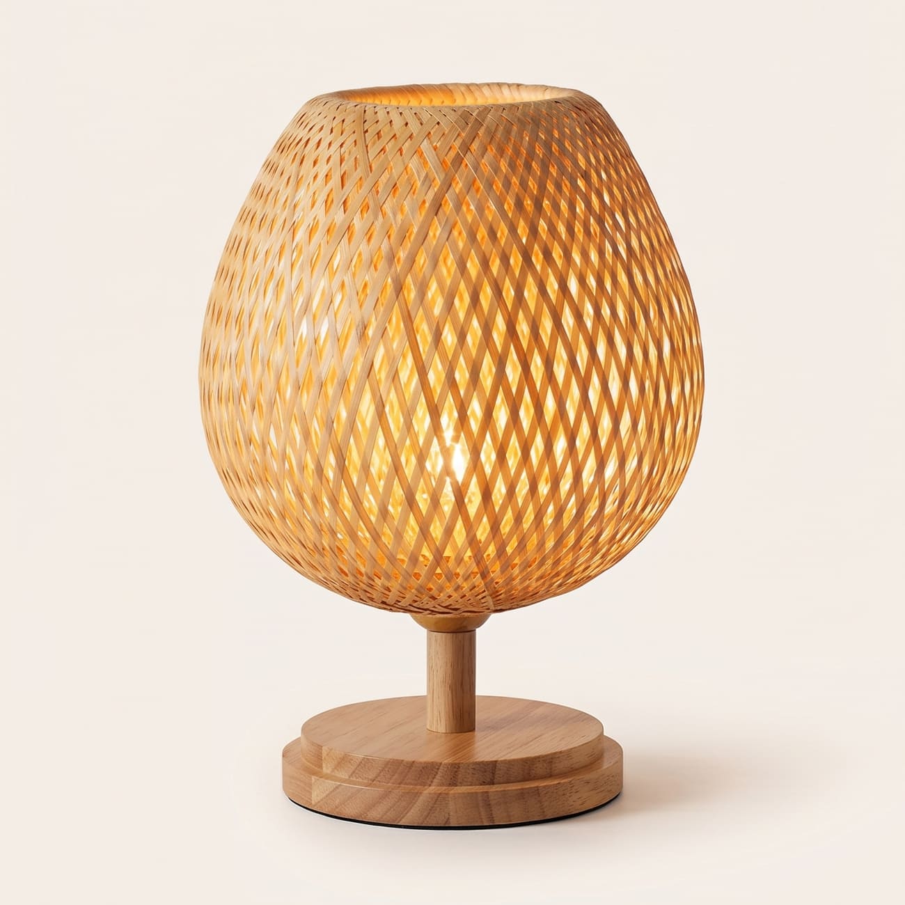 BambooCraft | Rustic Elegant Vintage Bamboo Bedside Table Lamp 1