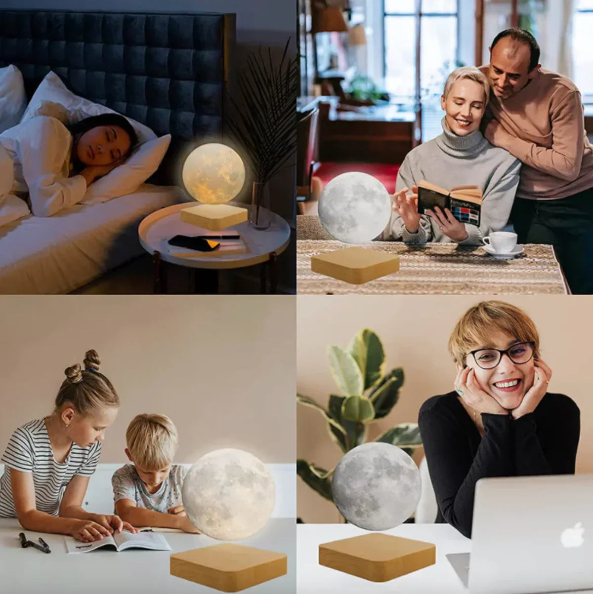 LunaGlow Atmospheric LED Moon Lamp