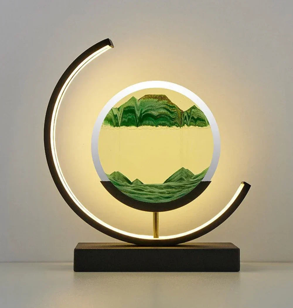 Serenova Elegant Sand Landscape Table Lamp