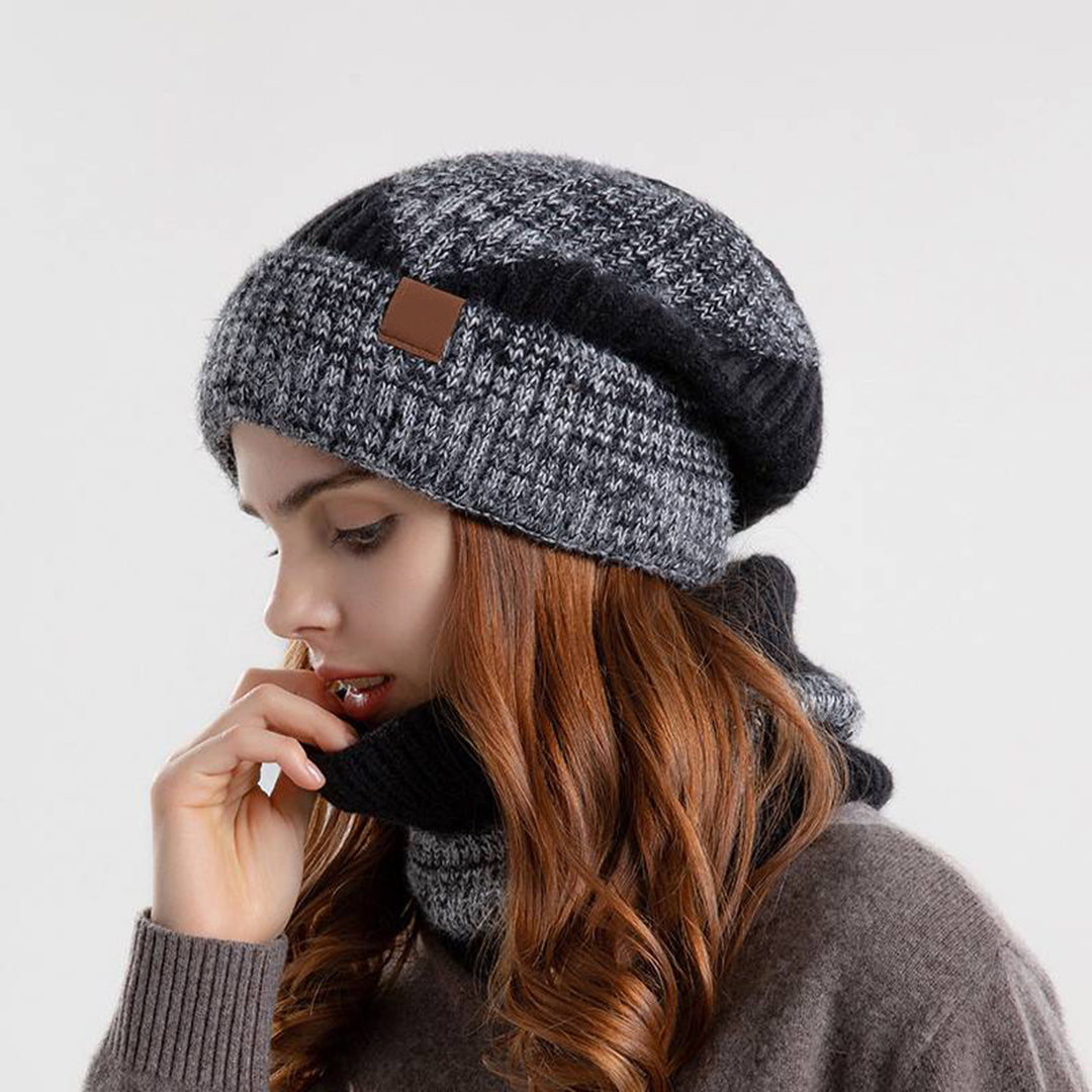 CozyWrap Set - Warm Fleece-Lined Winter Beanie and Scarf