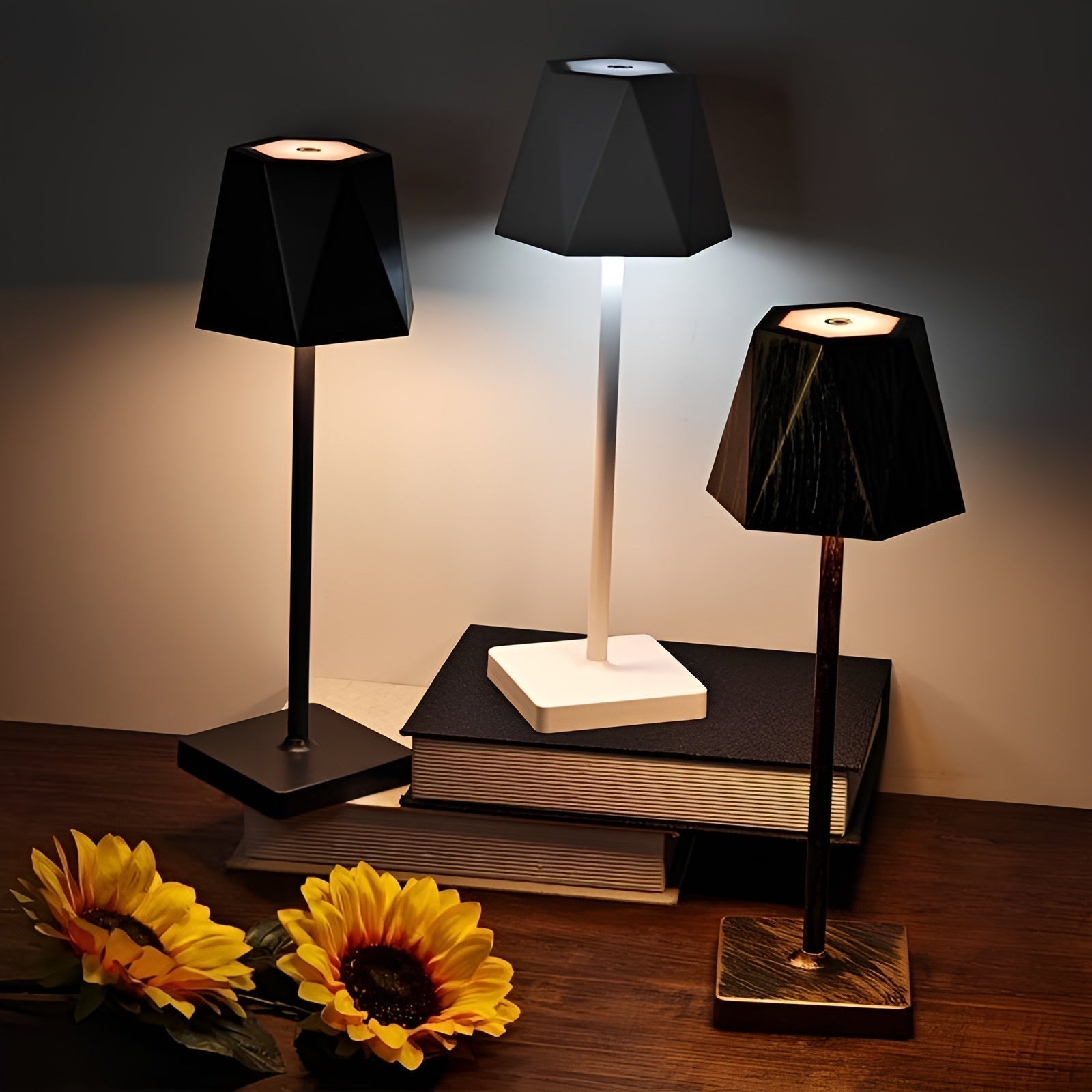 Retro LED Table Lamp - Cordless Rechargeable Light