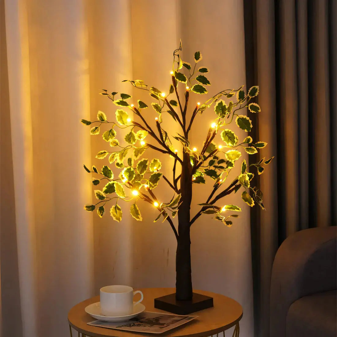 Glowing Tree Table Lamp - Warm LED Decor Light